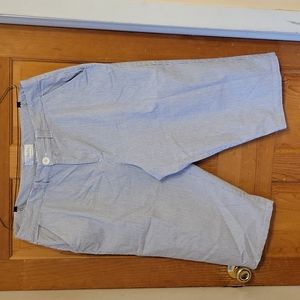 C.J. Banks blue striped capri pants